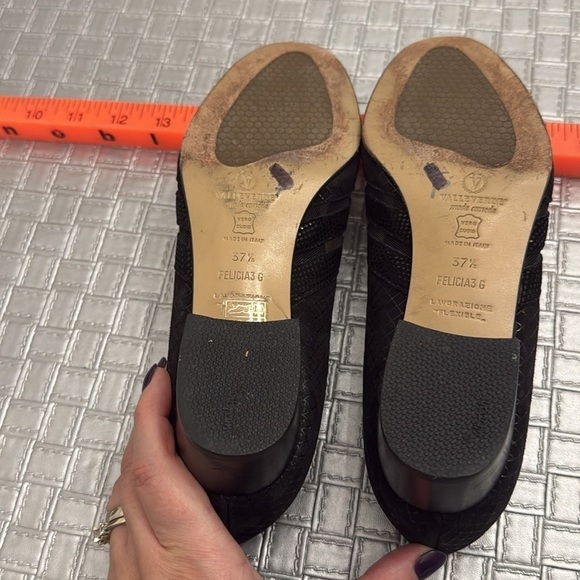 VALLEVERDE suede metallic silver low heels size 37 1/2 (6) - Picture 7 of 11